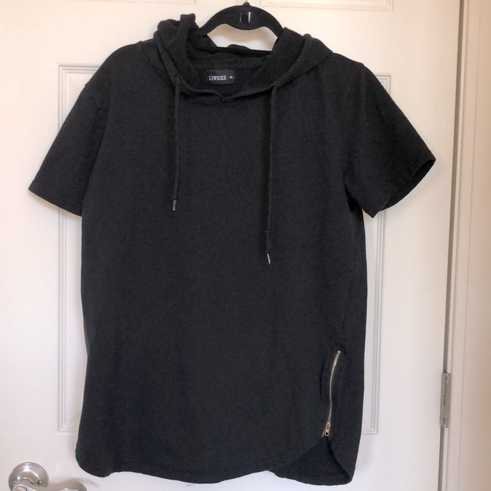 Trendy short sleeve hoodie